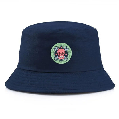 Summer Fisherman Bucket Hat, Cool Cartoon Printed Fishing Cap For Men Women