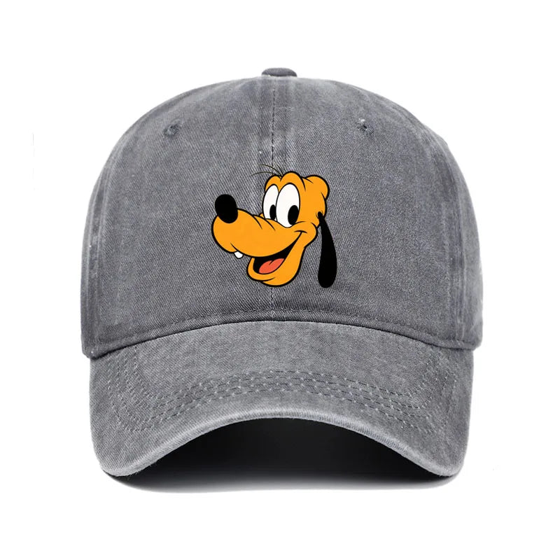 Unisex Vintage Washed Mickey Minnie Print Baseball Cap