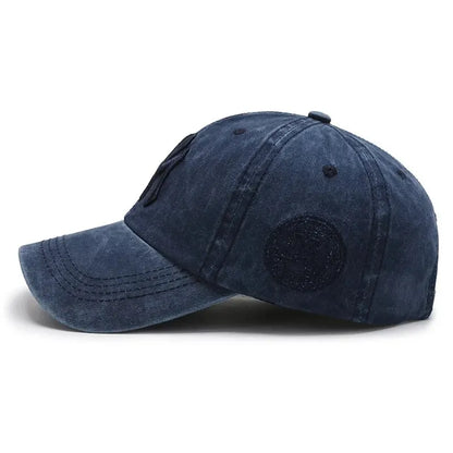 Hat Women's Korean Version Cap Soft Top Washed Distressed Baseball Cap
