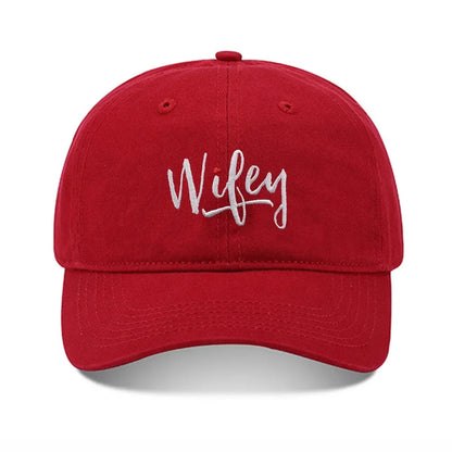 Lyprerazy Baseball Caps Wifey Unisex Embroidery Baseball Cap