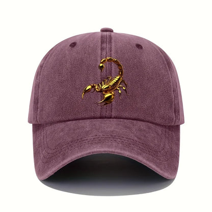 Golden Scorpion Printed Baseball Hat For Men Women