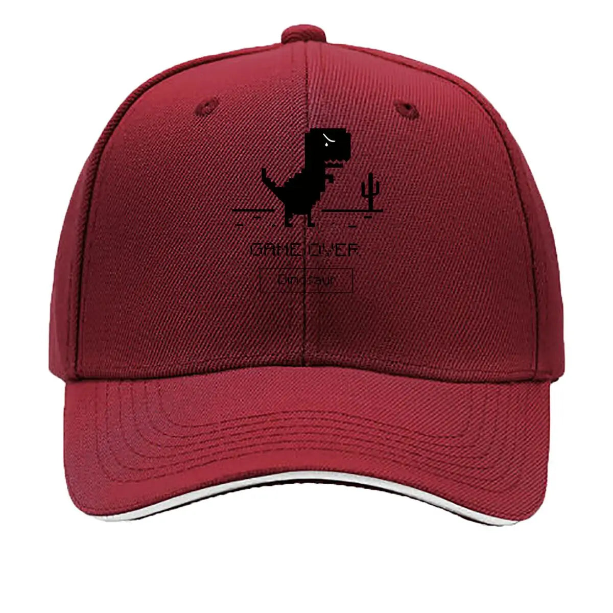 Game Over Dinosaur Pixel Art Desert Hip Hop Hat Baseball Cap