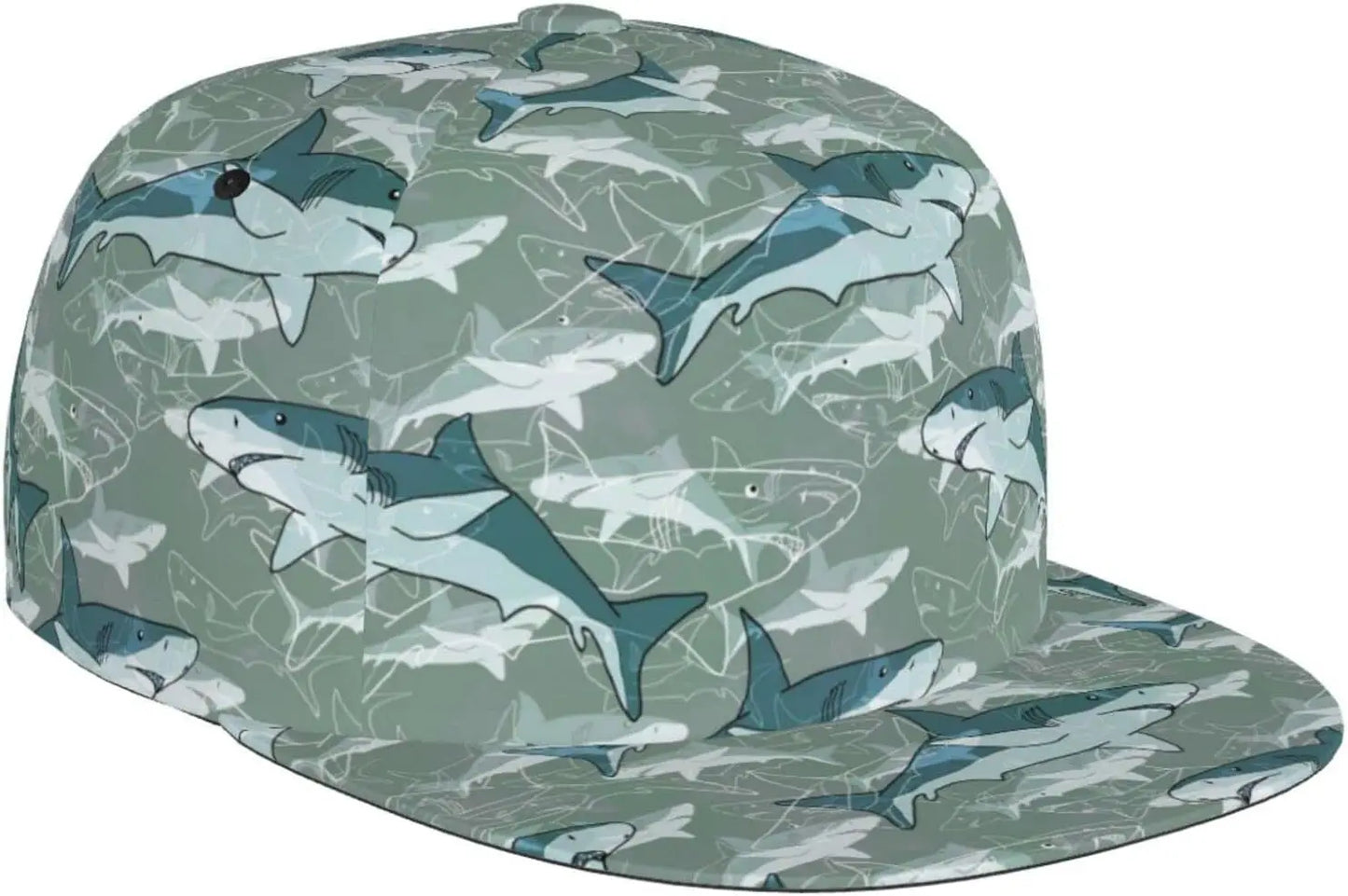 Funny Sharks Baseball Cap Outdoor Ocean Shark Snapback Baseball Hat For Men Women