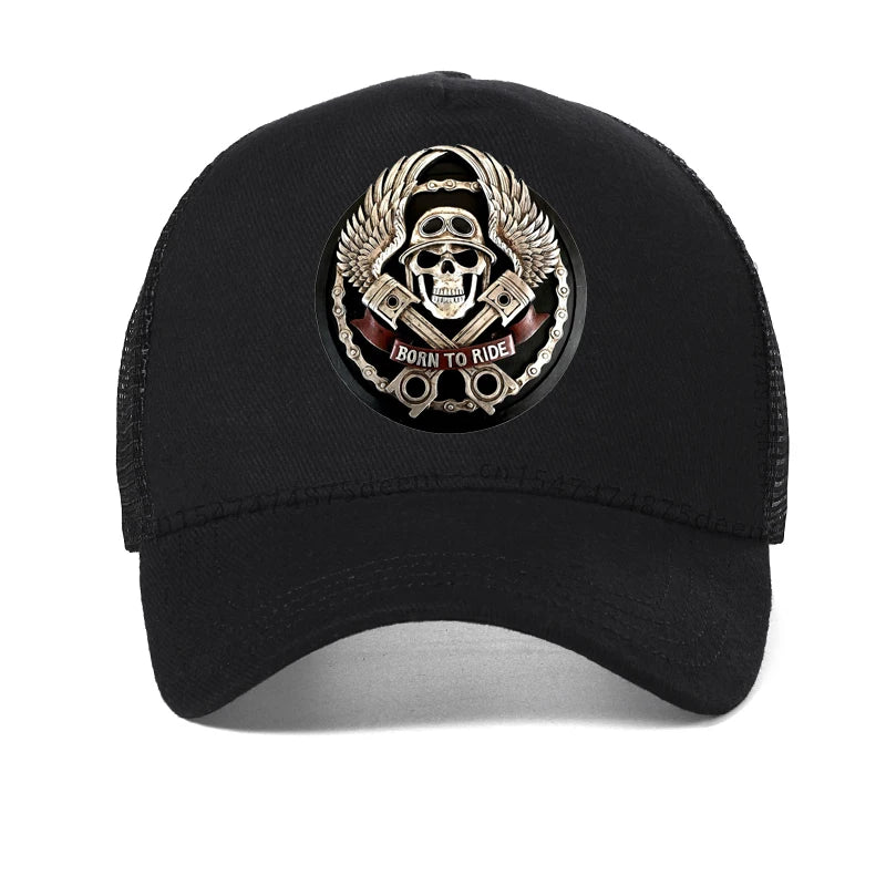 Born To Ride Forced To Work Funny Men Hat Fashion Motorcycle Lovers Baseball Cap