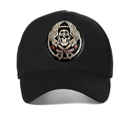 Born To Ride Forced To Work Funny Men Hat Fashion Motorcycle Lovers Baseball Cap