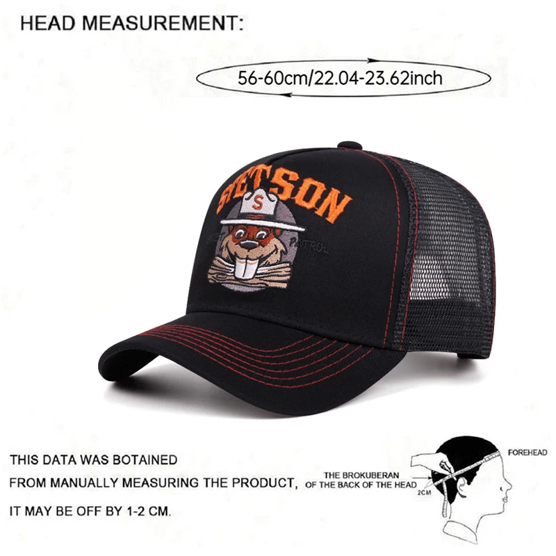 Fashion Cartoon New Truck Hat STETSON Groundhog Net Hat Street Hip Hop Hat Baseball Hat Unisex