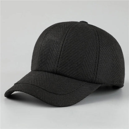 Auturnn Thick Warm Men Winter Baseball Cap With Ear Flaps