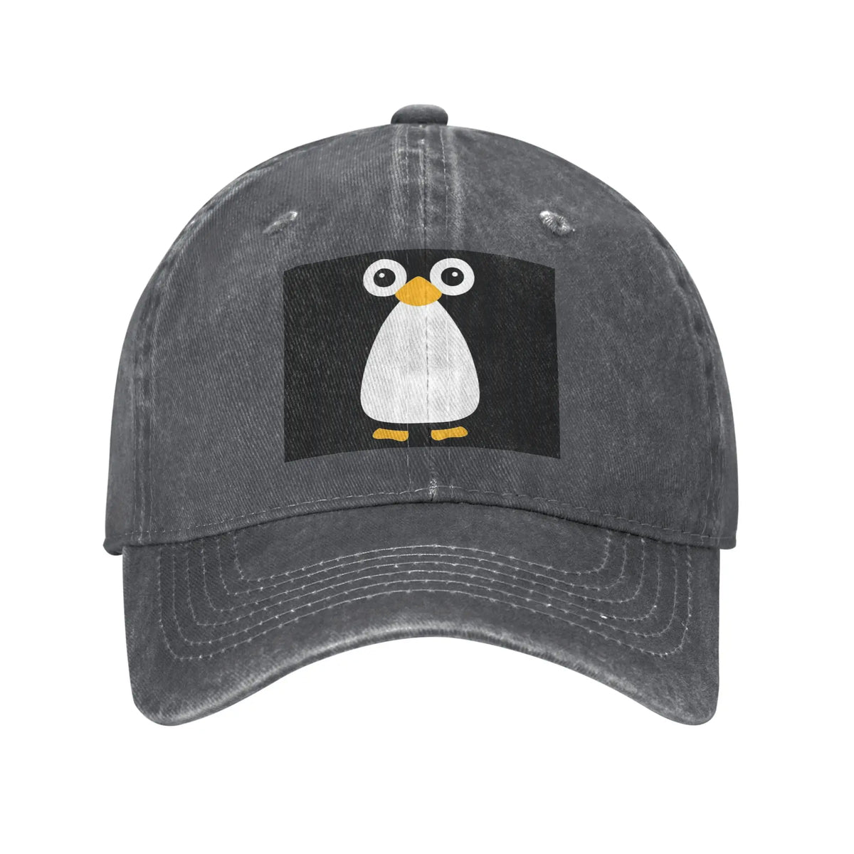 Cute Vector Penguin Denim Cap