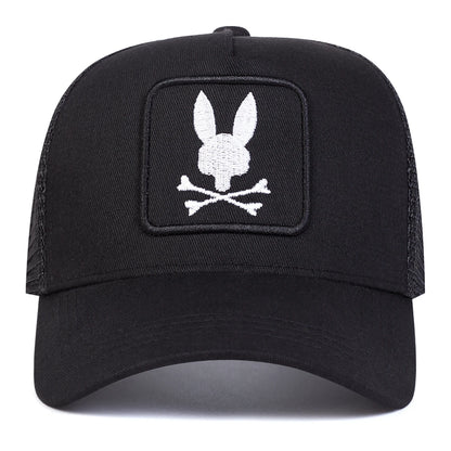 Unisex Rabbit Head Embroidery Baseball Net Caps