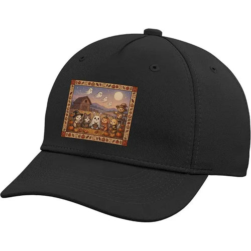Pumpkin Patch Cute Halloween Ghost Bunny Animals Adjustable Baseball Hat