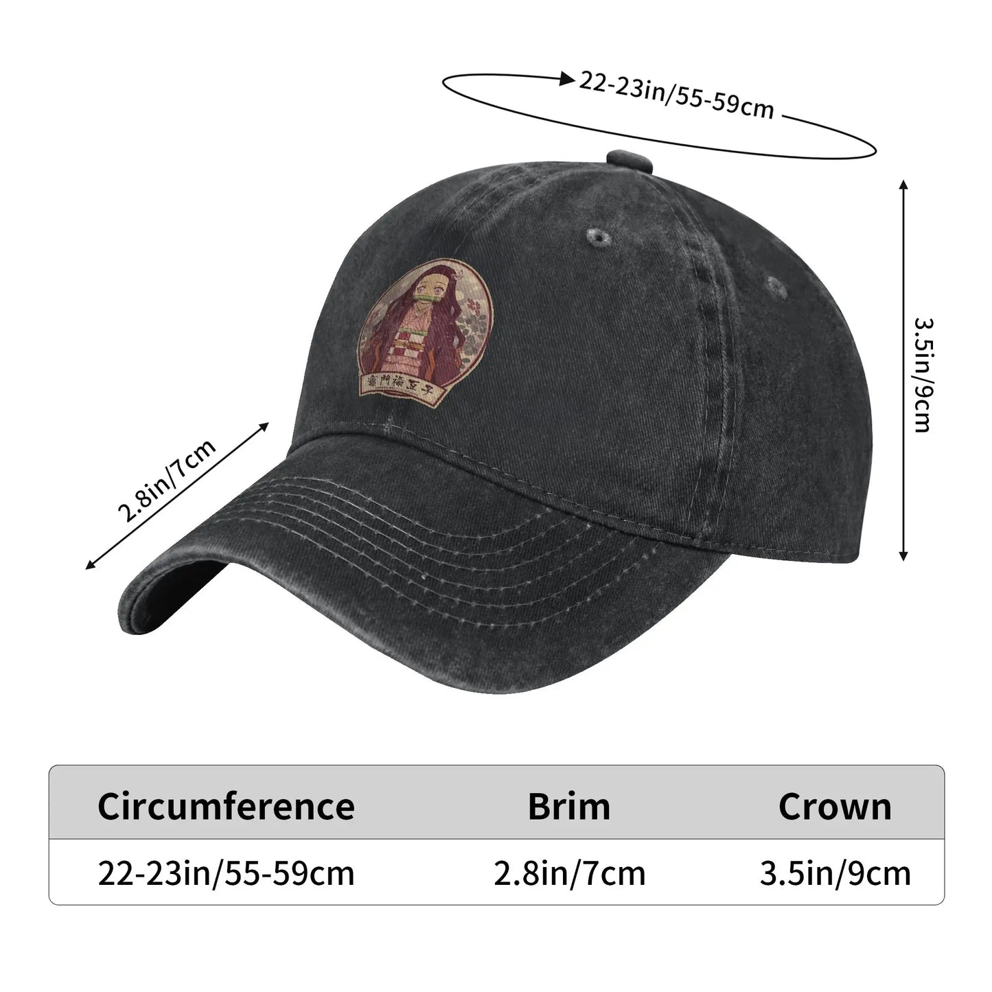DS Nezuko Kamado Demon Slayer Baseball Caps