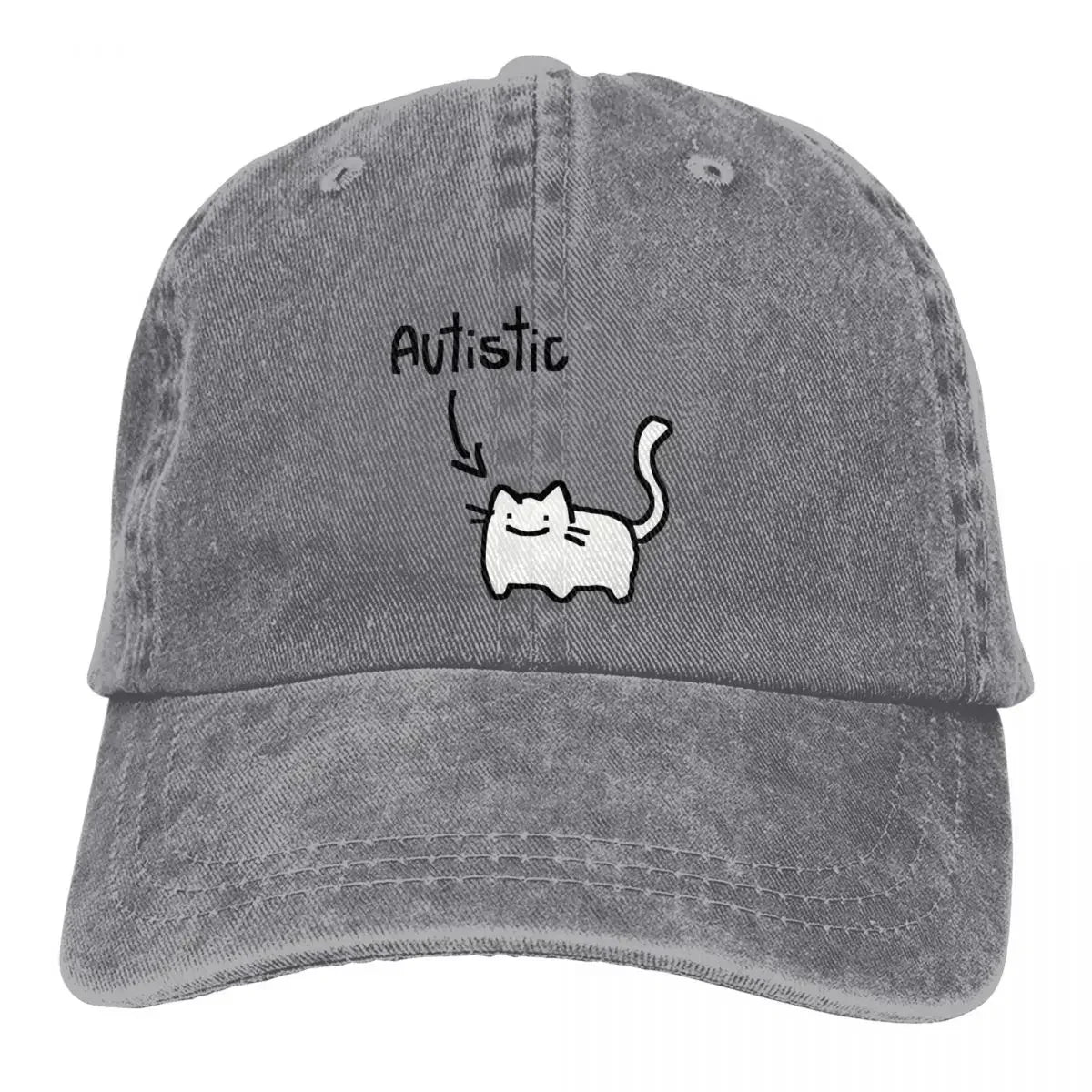 Pure Color Dad Hats Autistic Cat Women's Hat Sun Visor Baseball Caps