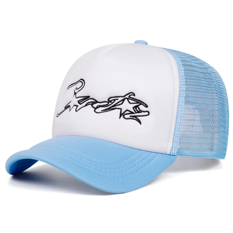 New Baseball Hat C Five Star Mesh Hat Street Hip Hop Hat