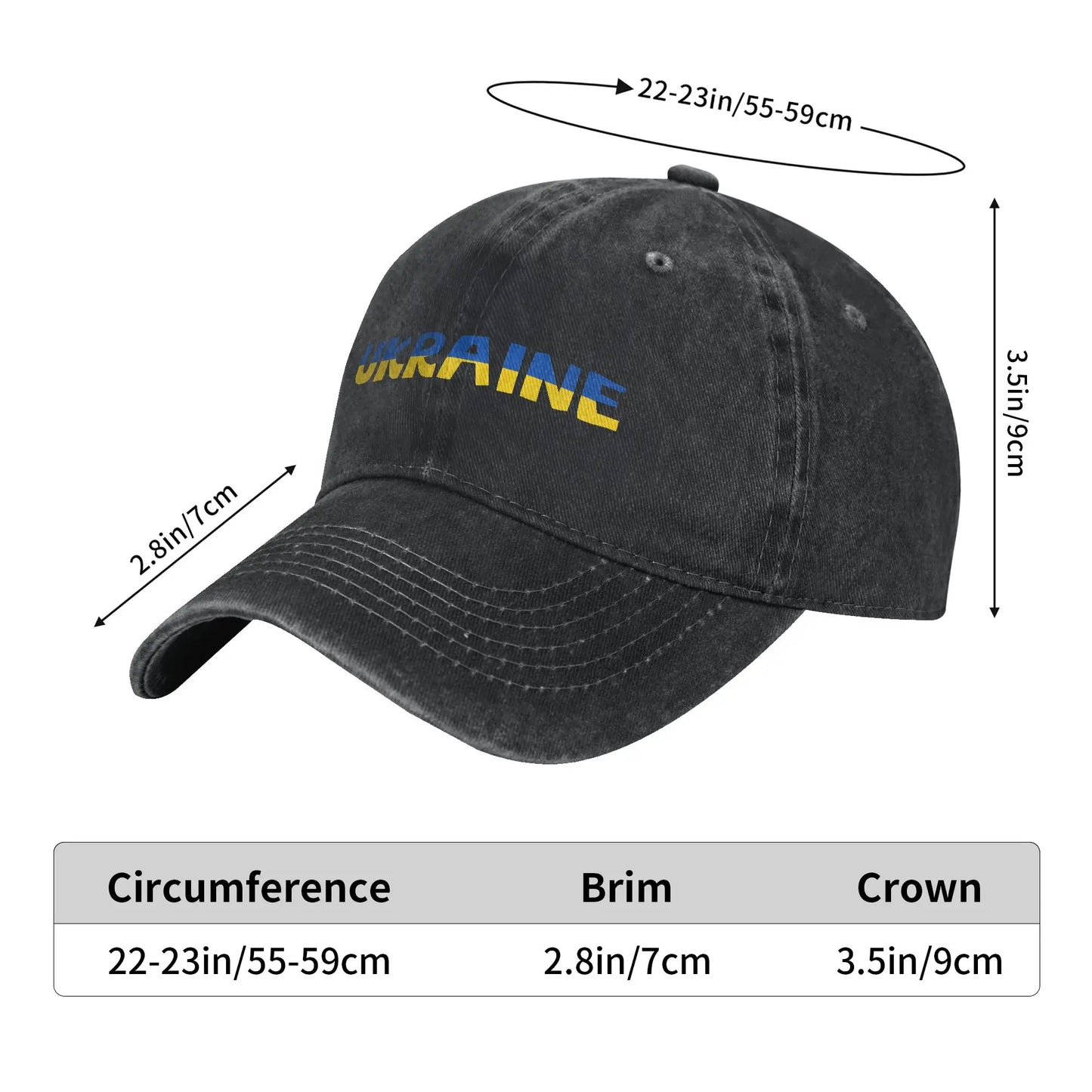 Ukrainian Coat Of Arms Fitted Retro Ukraine Flag Couple Baseball Cap