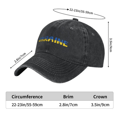 Ukrainian Coat Of Arms Fitted Retro Ukraine Flag Couple Baseball Cap