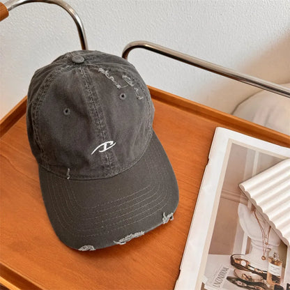 Cotton Baseball Cap For Men Casual Letter Embroidery Student