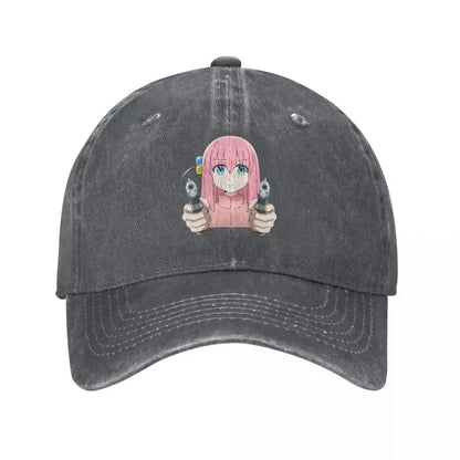 Kawaii Bocchi Anime Gotoh Hitori Denim Baseball Cap