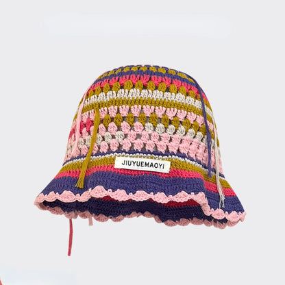 Autumn New Crochet Korean Handmade Bucket Hat Women