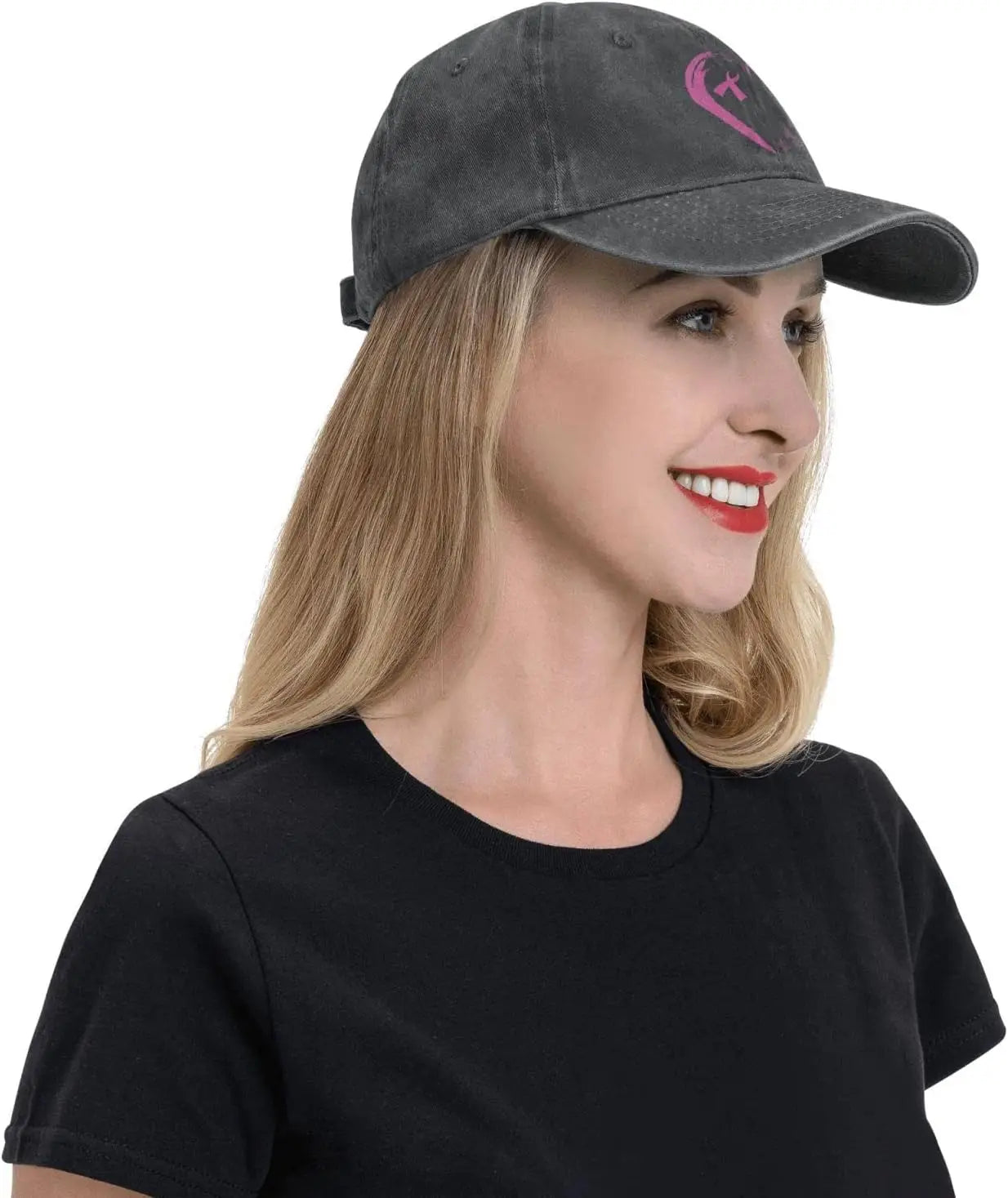 I'm A Survivor Heart Pink Ribbon Breast Cancer Awareness Baseball Cap