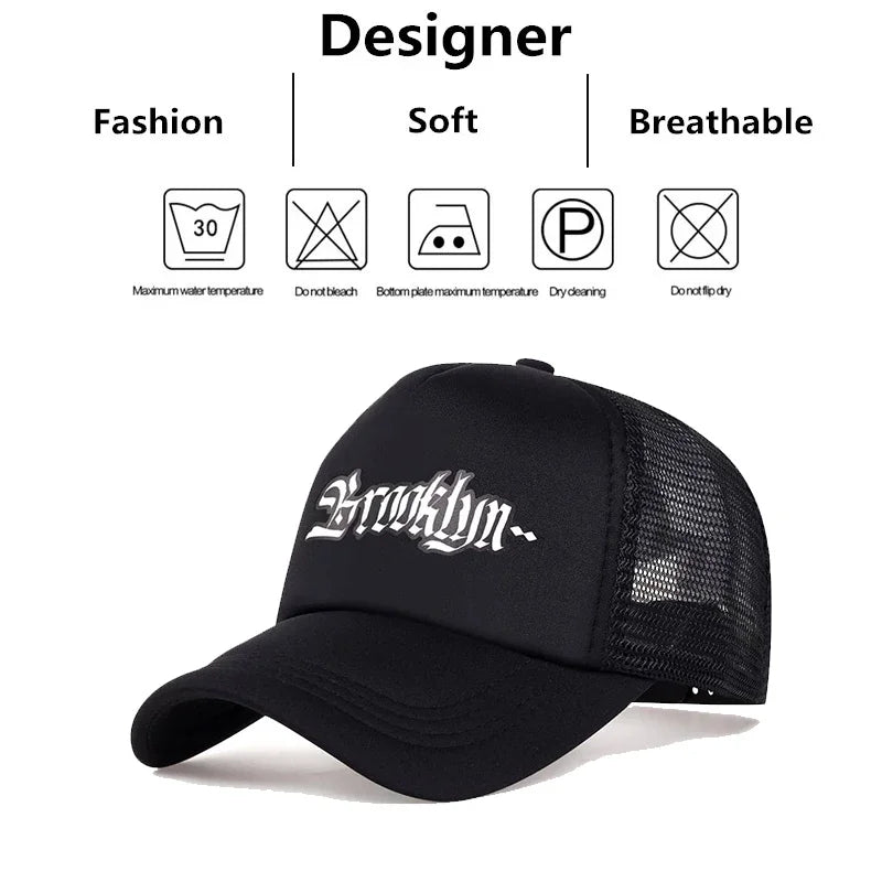 Unisex Brooklyn Letter Printed Baseball Caps
