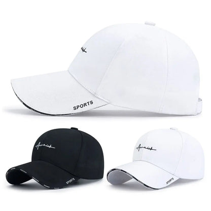 UV Protection Adjustable Sun Hats Cotton Solid Color Baseball Cap Sun Cap Men