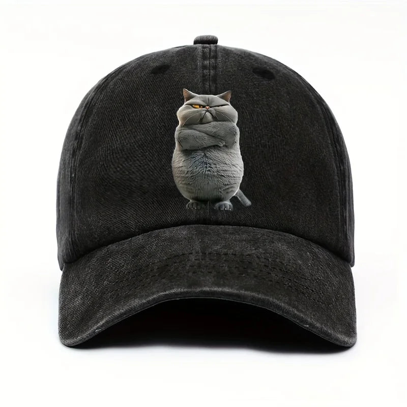 Cute Cat Printed Baseball Cap