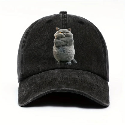 Cute Cat Printed Baseball Cap