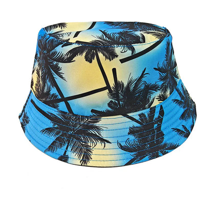 Coconut Print Travel Beach Sun Protection Breathable Simple Fisherman Hat Bucket Hat