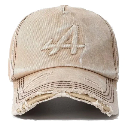 New Women Washed Cotton Cap Letter-A Embroidery Vintage Baseball Caps Female
