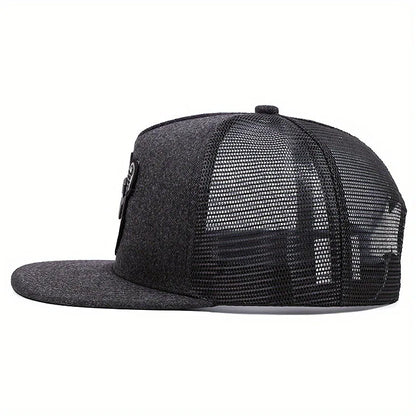 Flat Brim Cap Summer Outdoor Travel Baseball Cap Men's Big Head Cap