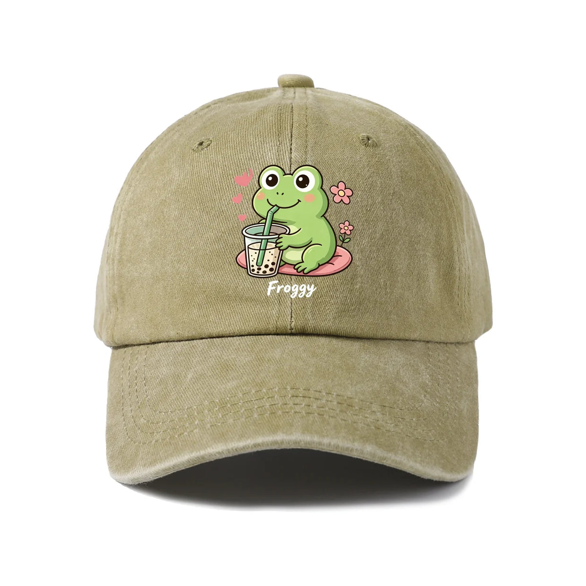 Cute Froggy Character Graphic Baseball Cap