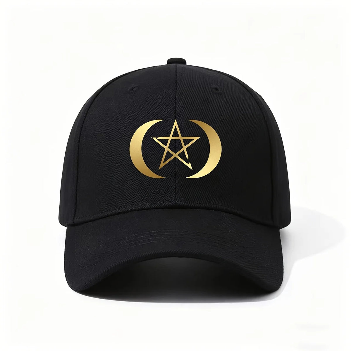 Adjustable Golden Moon & Star Baseball Cap