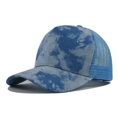 Summer Mesh Baseball Cap Women Men New Outdoor Tie Dyeing Design