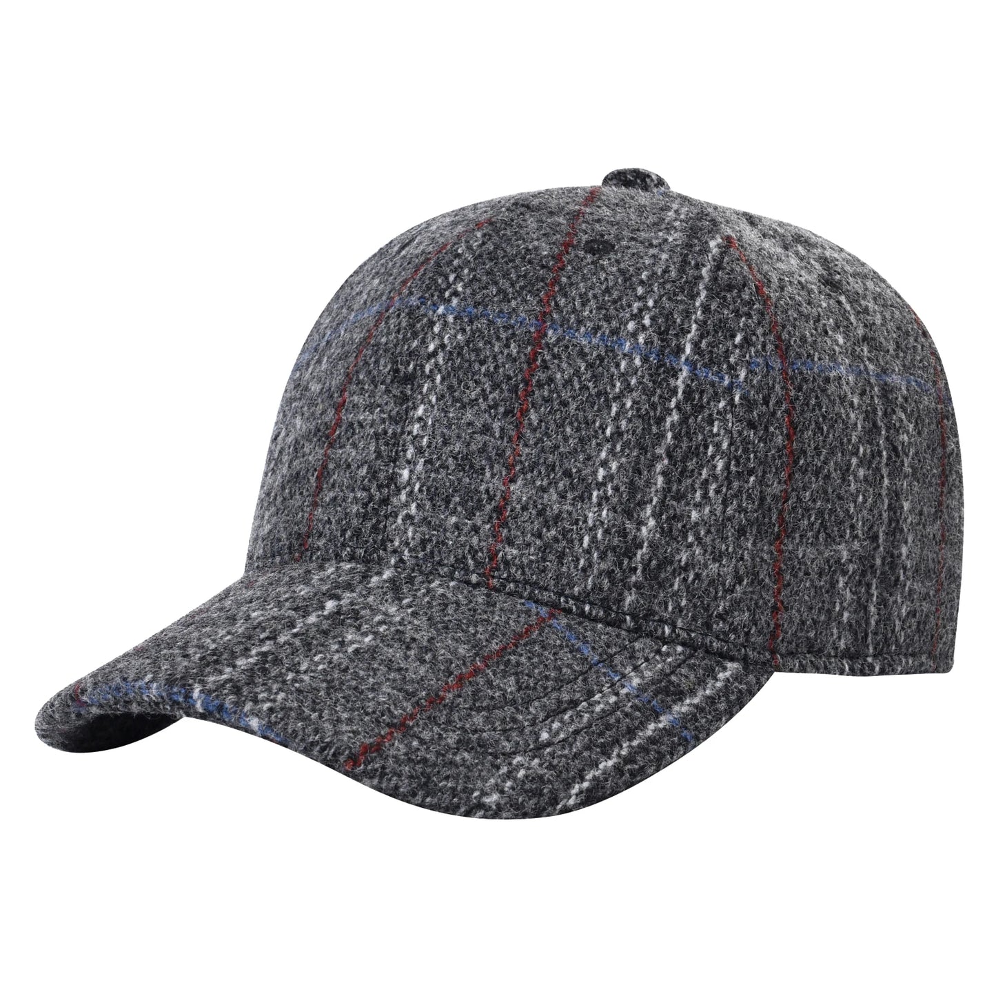 Wool Tweed Baseball Cap Casual Style Soft Unstructured Hat