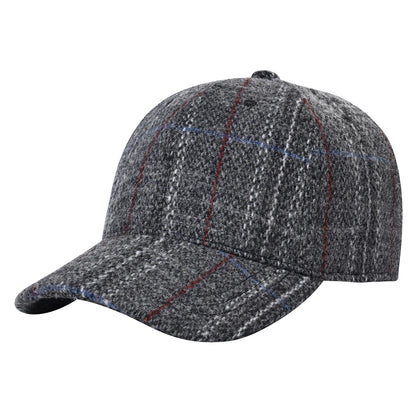 Wool Tweed Baseball Cap Casual Style Soft Unstructured Hat