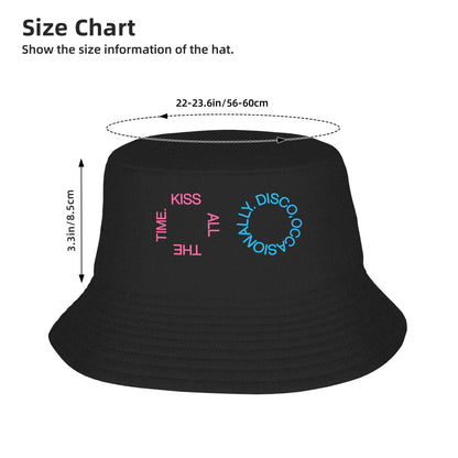 Kiss All The Time  Bucket Hat For Men Women