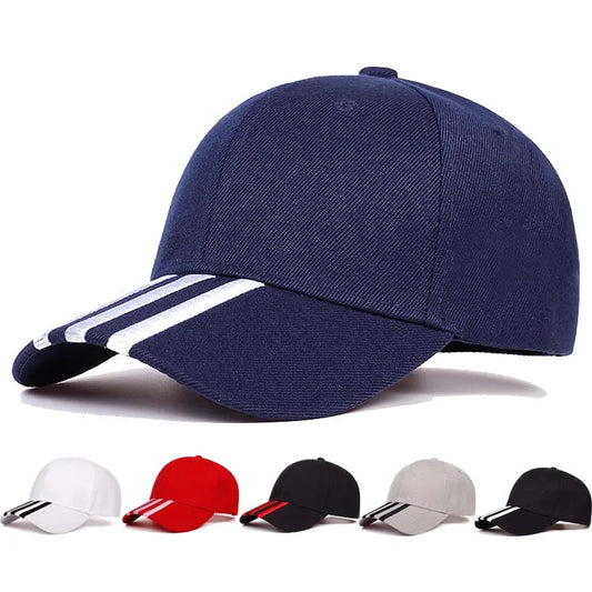 Unisex Three Horizontal Embroidery Baseball Caps