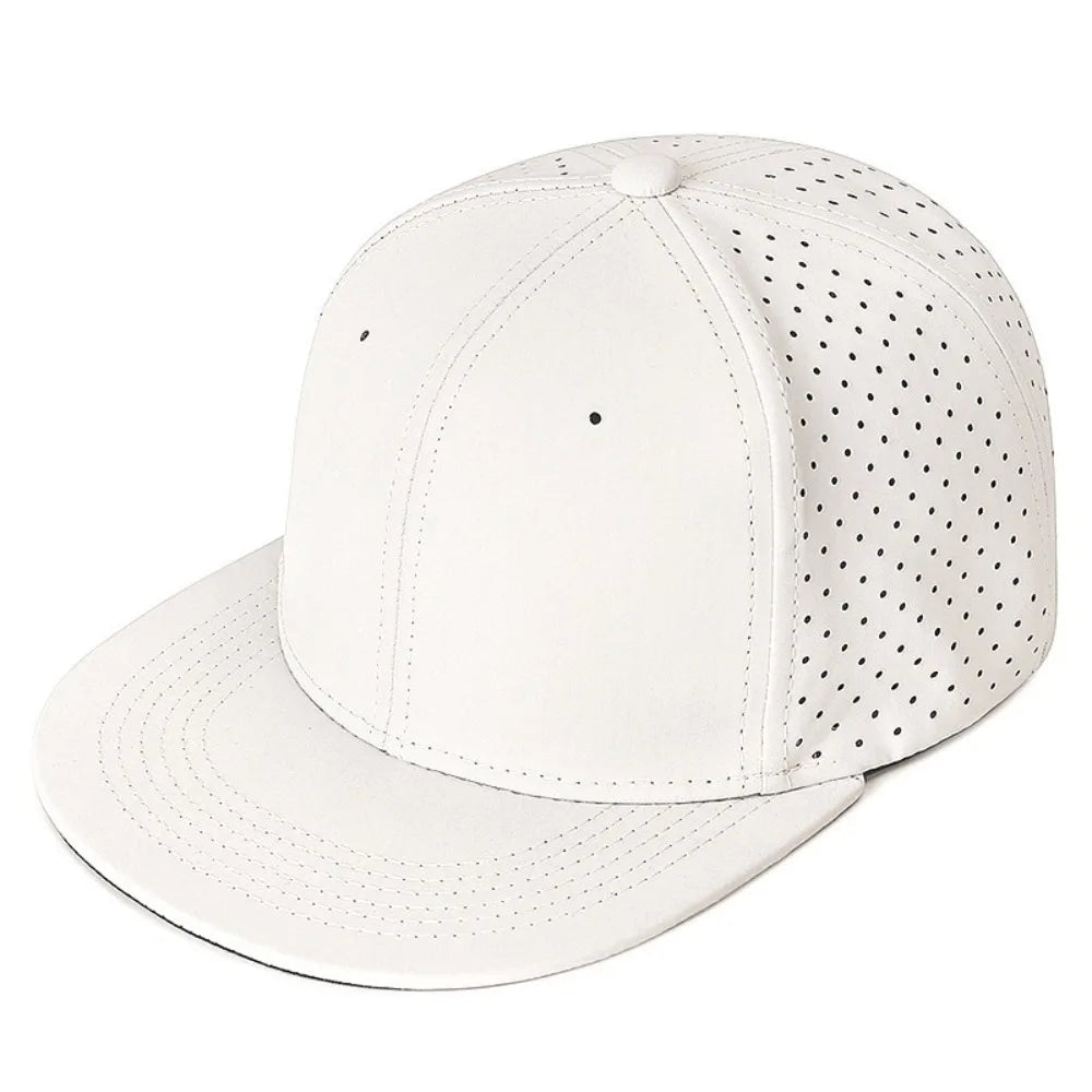 High Quality Full Closed Mens Snaoback Cap Causal Solid Flat Brim