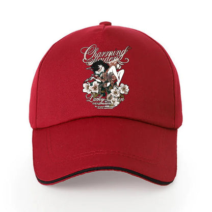 Summer Baseball Cap Solid Cotton Sun Hat Samurai Print