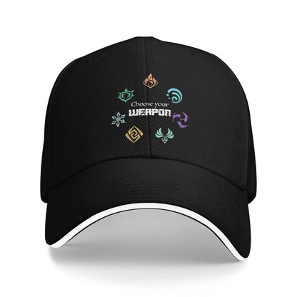 Genshin Impact Elements Impact Baseball Cap Fashion