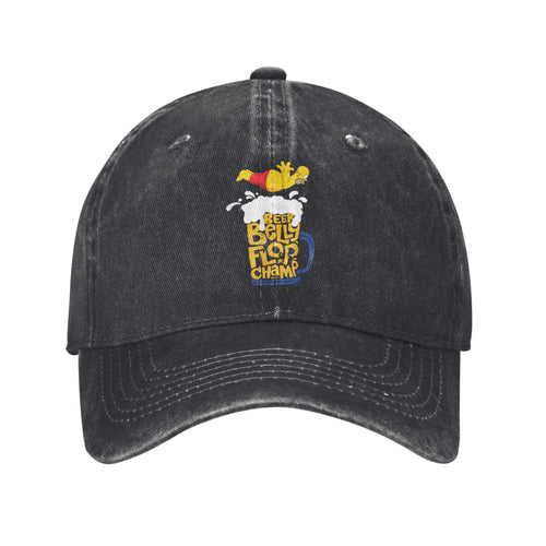The S-simpson Homer Beer Belly Flop Champ Washed Baseball Cap