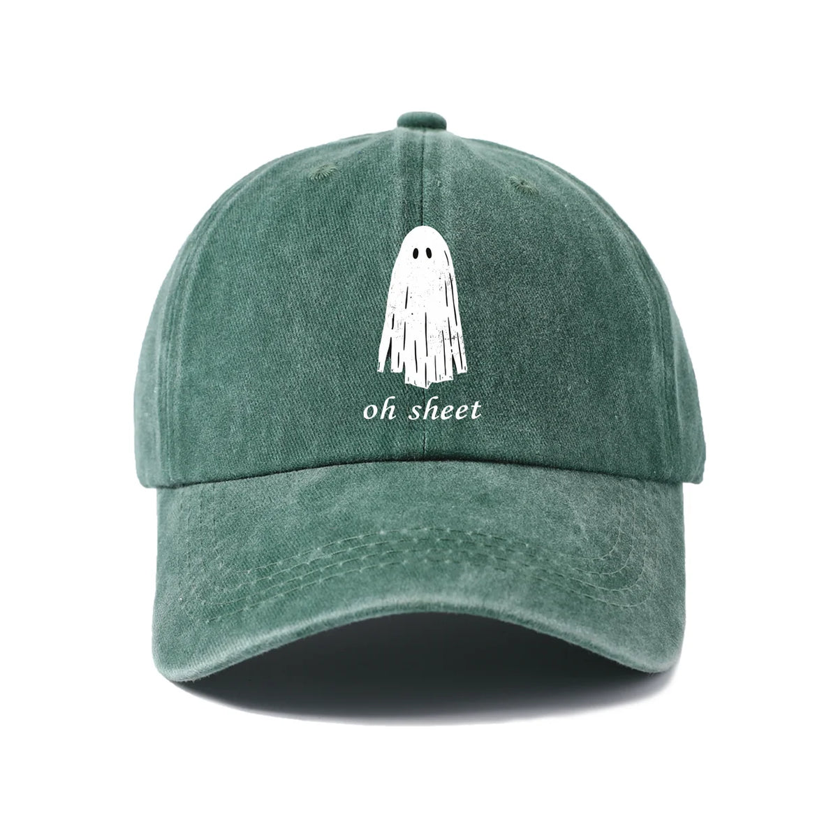 Funny Oh Sheet Ghost Graphic Baseball Cap