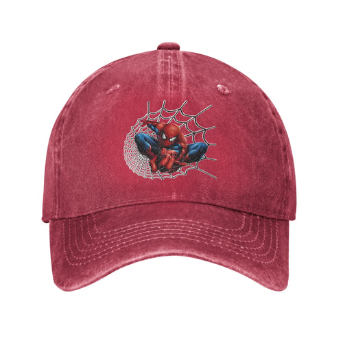 Black Spider Web in Action Men Women Baseball Caps