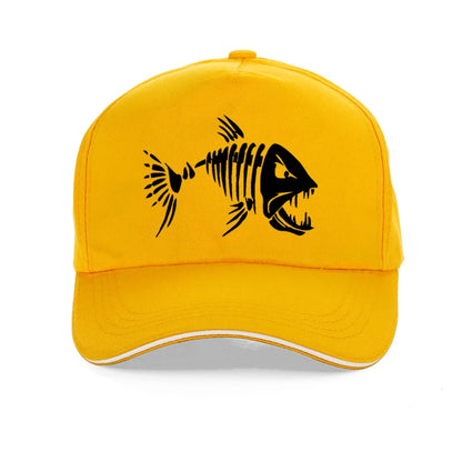 Cartoon Fish Bones Baseball Cap