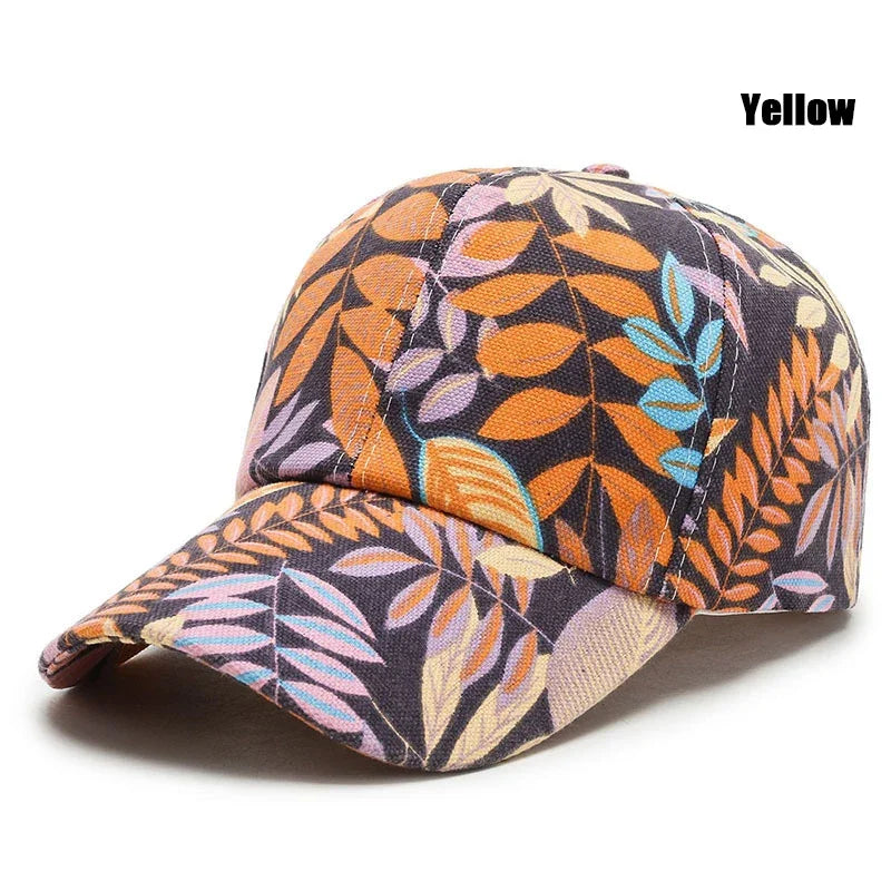Maple Leaf Spring Summer Hat New Flower Hats Men's And Women's Korean Duck Tongue Caps Baseball Cap