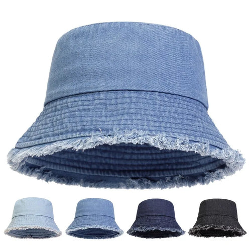 Neutral Denim Bucket Hat