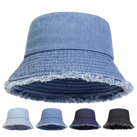 Neutral Denim Bucket Hat