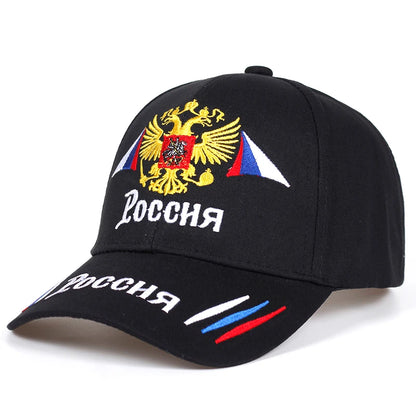 Russian Baseball Cap Cotton Snapback Caps Gold Double-Headed Eagle Embroidery