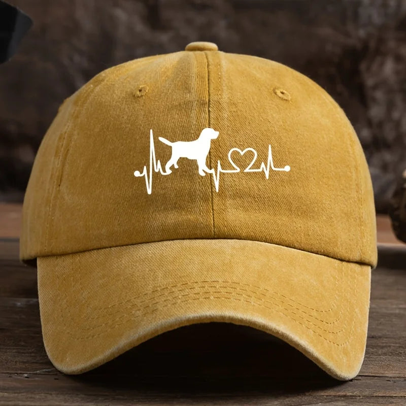 Dog Love Printed Baseball Cap