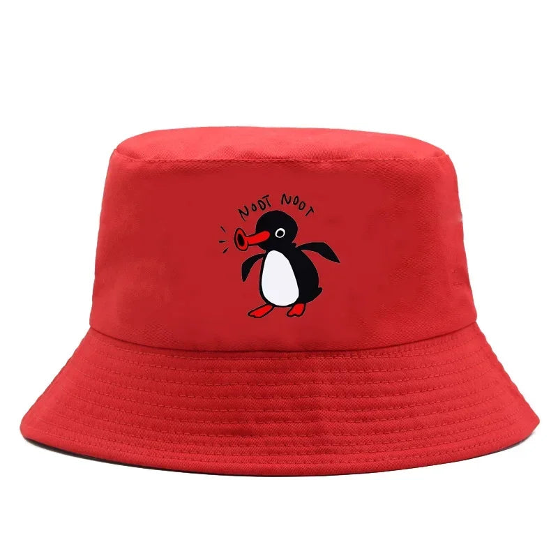 Summer Penguin Bucket Hat Reversible Bob